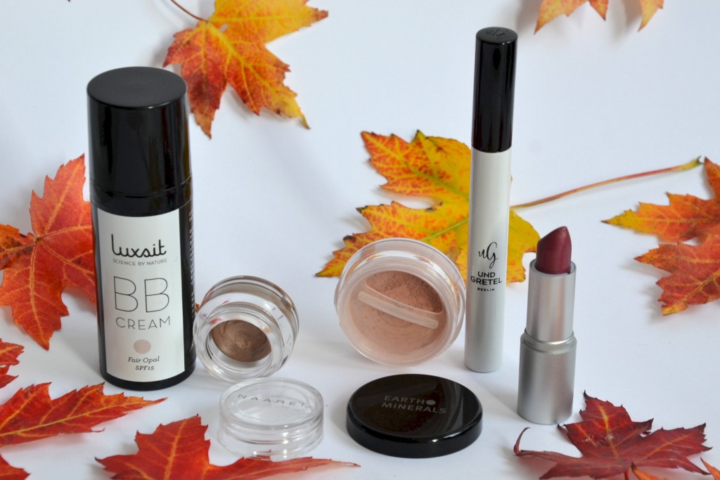 Herbst Mascara und Lippenstift