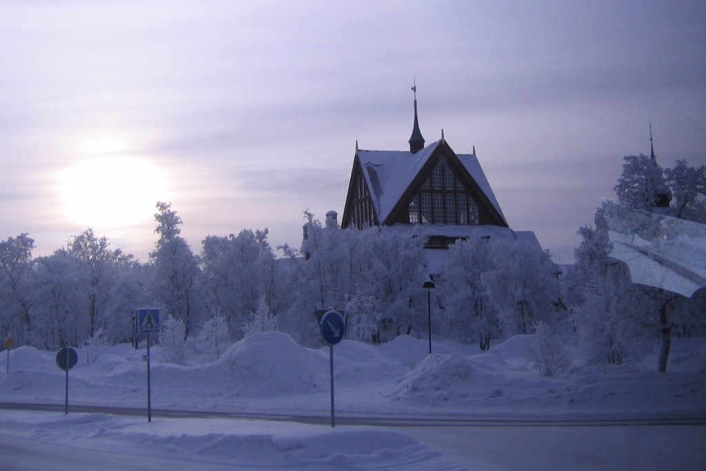 Kirche Kiruna weiss