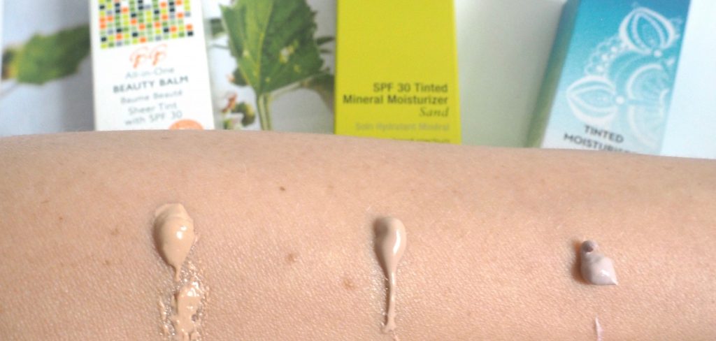 Swatches tinted Moisturizers and Bb cream SPF 30