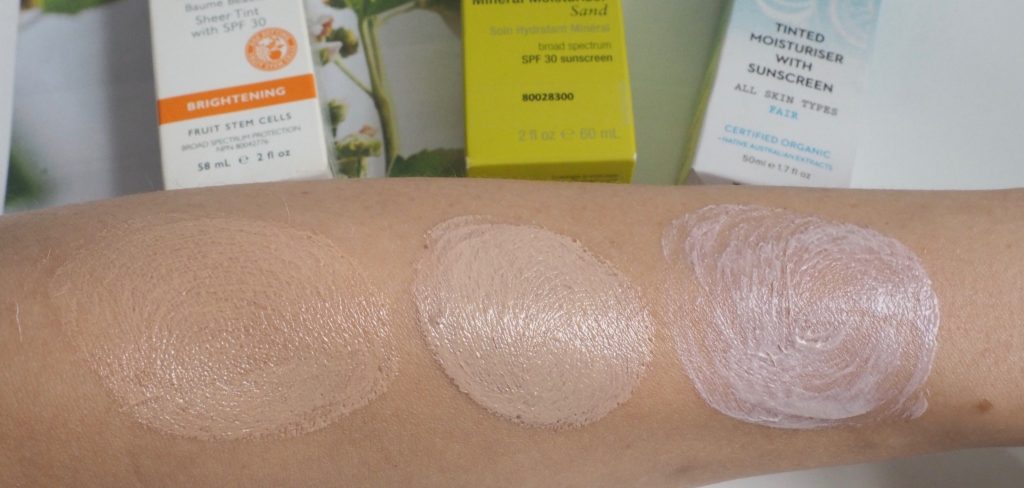 Swatches tinted Moisturizers and Bb cream SPF 30 - 2